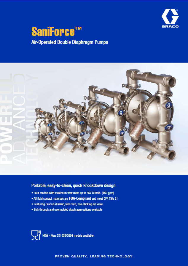 GRACO SaniForce Food-Grade Diaphragm Pump